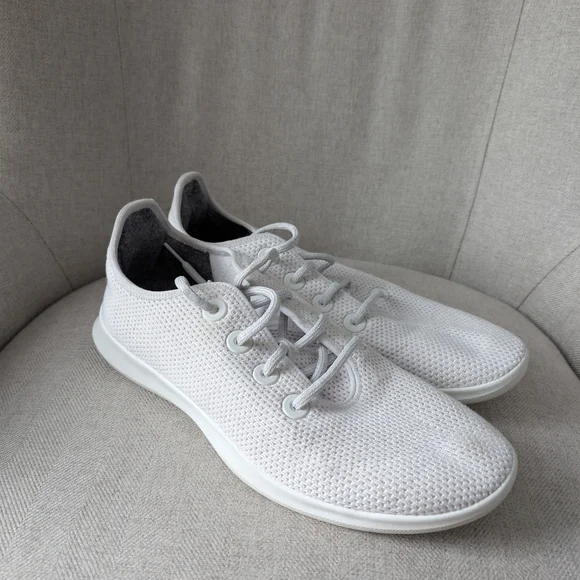 Men's White Allbirds Tree Runners White Size 12 - Picture 3 of 6